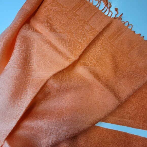 Orange Scarf in two tone - NEW - Picture 6 of 7